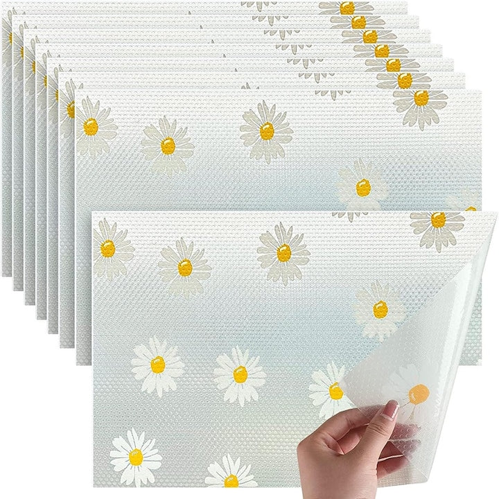 Set 8 covorase pentru frigider  anti-alunecare  anti-mucegai  lavabile  EVA  45x29cm  Multicolor