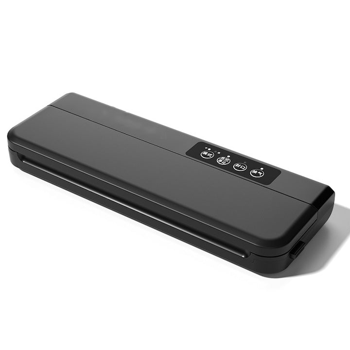 Aparat de vidat si sigilat alimente  Omelivon  30 cm bara de lipire  cu 10 pungi 17x25cm incluse  5 functii vidare umed/uscata/soft  Functie de Sigilare si Vidare Automata  Negru