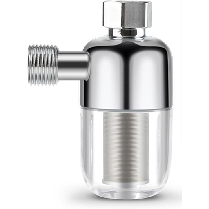 Filtru profesional pentru apa de la robinet  bucatarie sau baie  montare pe chiuveta  Cu Porozitate De 40 Microni  Elimina impuritatile  pentru masina de spalat rufe/vase  Argintiu  Otel inoxidabil  incalzitor de apa  ecran filtru