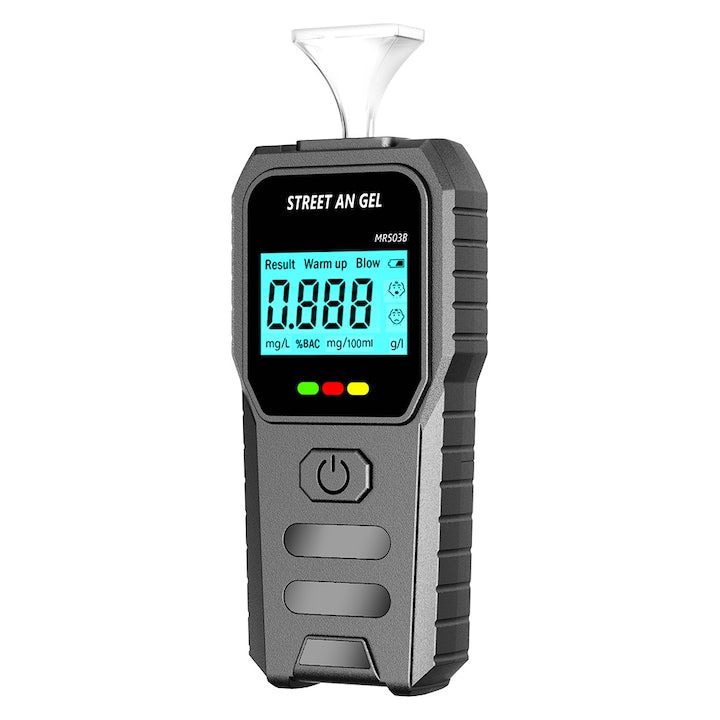 Alcool Tester Profesional  Fantasy  Etilotest  Functie de Memorare  cu Functie de Memorare  Senzori de Inalta Precizie  Acuratete +/- 0.01% BAC  ACalibrare Automata  Recunoastere Suflat Falsnaliza Rapida  Display Digital LCD  Negru