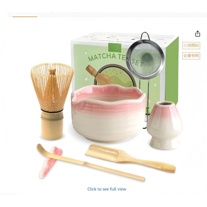 Set de ceai matcha piese  Natural si lucrat manual  Usor de prins si de curatat  Tel din Bambus Premium  Sita Fina + Suport Tel  Lingurite  Pentru calmant si meditativ  Bambus/Ceramica  Roz  Cadou Perfect pentru Iubitorii de Ceai