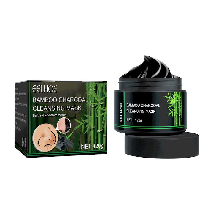 Masca faciala cu carbune de bambus EELHOE pentru eliminarea punctelor negre  120g  curatare profunda  controlul uleiului