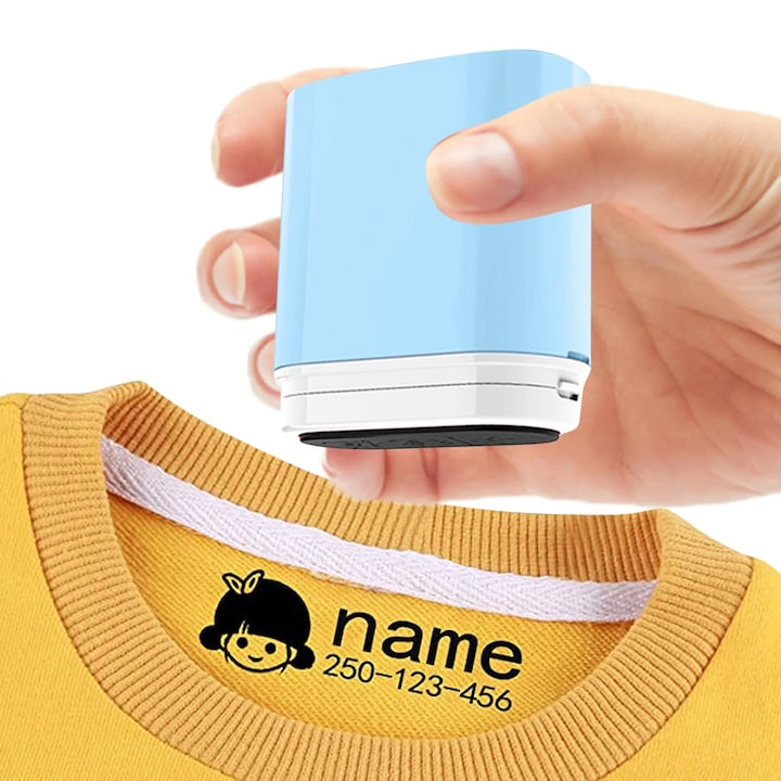 Personalized children's clothing stamp, plastic, 5.7x4.8x2.4cm