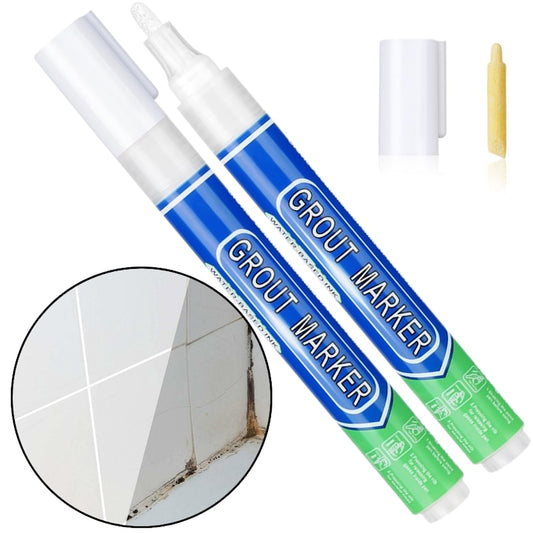 Set 2 Markere TrioStore® Corectoare Permanente Pentru Rosturi  Marker Permanent Pentru Rosturi Gresie Si Faianta  Marker Corector Rosturi Cu Pasta Densa  Marker Corector Gresie Cu Uscare Rapida  Marker Faianta Alb Cu Cap De Rezerva Pentru Curatare Si Reim