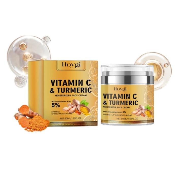 Crema cu colagen cu turmeric lumineaza liniile fine  lumineaza si intareste pielea fetei  crema antirid  ingrijirea pielii  albire  anti-imbatranire  pete intunecate  indepartare ridurilor  hidratanta naturala 1 buc