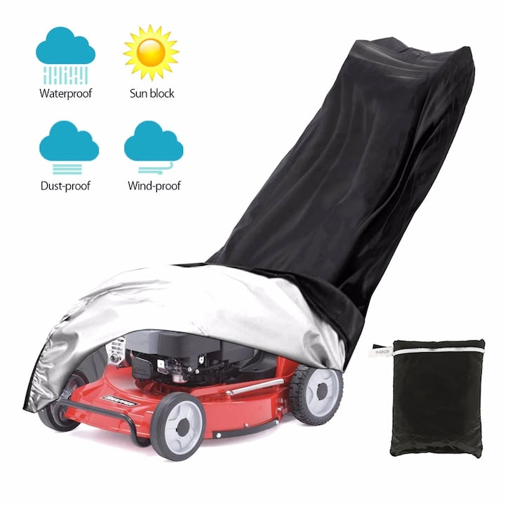 Lawn Mower Cover, 4-Layer, Waterproof, UV Protection, 193x112x64 cm, Set with Storage Bag