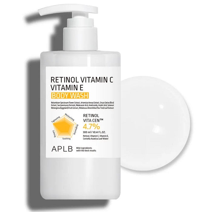 RETINOL VITAMIN C VITAMIN E BODY WASH- Gel De Dus Cu Vitamina C, Vitamina E Si Retinol Pentru Regenerare Piele
