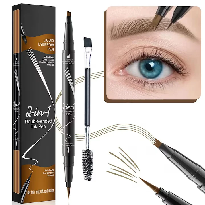 Creion sprâncene cu 4 vârfuri efect microblading