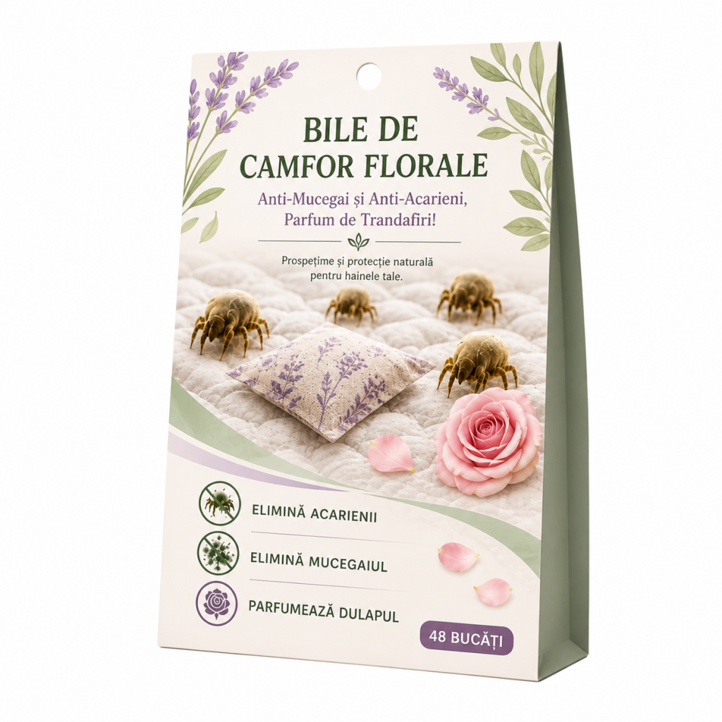 Pachete Camfor Florale Anti-Mucegai și Anti-Acarieni